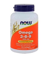 Omega 3-6-9 1000 mg - 250 капсул (Now Foods)