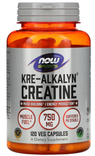 Kre-Alkalyn Creatine 750 мг (Кре-Алкалин Креатин) 120 капс (Now Foods)