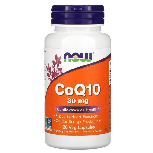 CoQ10 30 мг 120 вегетарианских капсул (Now Foods)