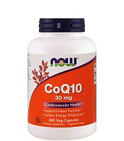 CoQ10 30 мг (Коэнзим Q10) 240 вег капсул (Now Foods)