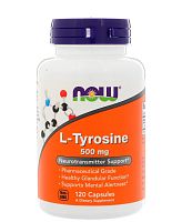 L-Tyrosine 500 мг (L-Тирозин) 120 капсул (Now Foods)