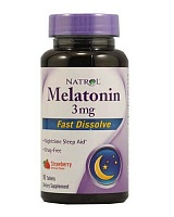 Melatonin 3 мг Fast Dissolve быстрорастворимый 90 табл (Natrol)