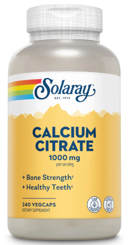 Calcium Citrate 1000 mg повреждены капсулы (Цитрат кальция 1000 мг) 240 вег капсул (Solaray)