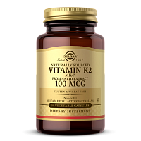 Vitamin K2 MK-7 100 мкг (Витамин К2 МК-7) 50 вегетарианских капсул (Solgar)