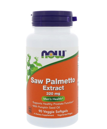 Saw Palmetto Extract 320 мг (Экстракт ягод пальмы сереноа) 90 вег мягких капсул (Now Foods)