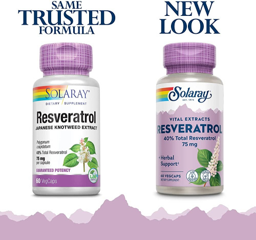 Resveratrol 75 mg Extracts (Ресвератрол 75 мг Экстракт) 60 вег капсул (Solaray) фото 2