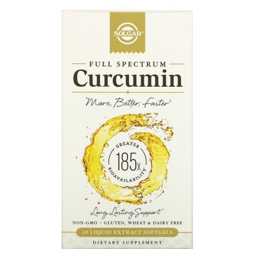 Full Spectrum Curcumin (Куркумин) 30 мягких капсул (Solgar)