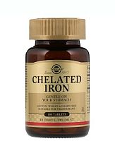 Chelated Iron 25 мг (Хелатное Железо) 100 таблеток (Solgar)