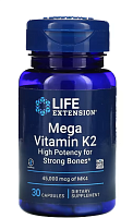 Mega Vitamin K2 (Мегавитамин K2) 45000 мкг 30 капсул (Life Extension)