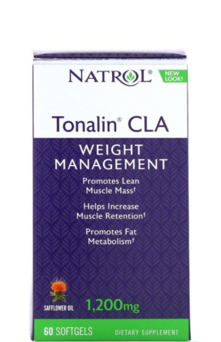 Natrol Tonalin CLA  1200 мг 60 мягких таблеток срок до 30/11/20