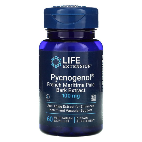 Pycnogenol 100 мг (Пикногенол) 60 вегетарианских капсул (Life Extension)