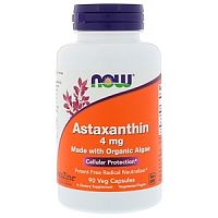Astaxanthin 4 mg (Астаксантин 4 мг) 90 вег капс (Now Foods)