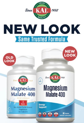 Magnesium Malate 400 mg (Магний Малат 400 мг) 90 таблеток (KAL) фото 3