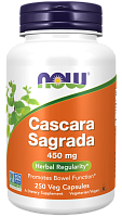 Cascara Sagrada 450 mg (Крушина Америкаская 450 мг) 250 вег капсул (Now Foods)