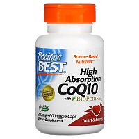 Co-Q10 200 mg - 60 капсул (Doctor`s Best)