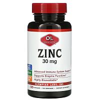 Zinc 30 mg (Цинк 30 мг) 100 капсул (Olympian Labs)