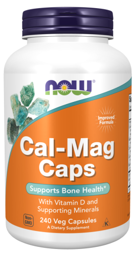 Cal-Mag Caps (Кальций и Магний) 240 вег капс (Now Foods)