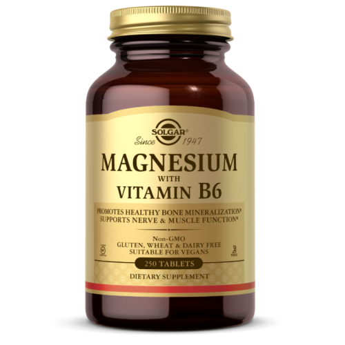 Magnesium with Vitamin B6 (Магний с витамином B6) 250 табл (Solgar)