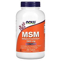 MSM 1500 мг (МСМ метил-сульфонил-метан) 200 таблеток (Now Foods)