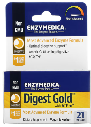 Digest Gold with ATPro (Пищеварительные ферменты) 21 капсул (Enzymedica) срок 02.2024 фото 6