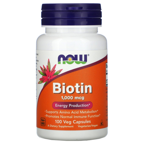 Biotin 1000 мкг (Биотин) 100 капc (Now Foods)