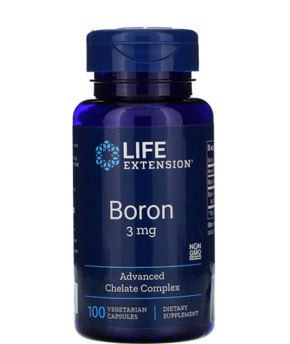 Boron 3 мг (Бор) 100 вегетарианских капсул (Life Extension)