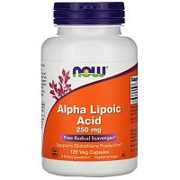 Alpha Lipoic Acid 250 мг (Альфа-Липоевая Кислота) 120 вег капсул (Now Foods)