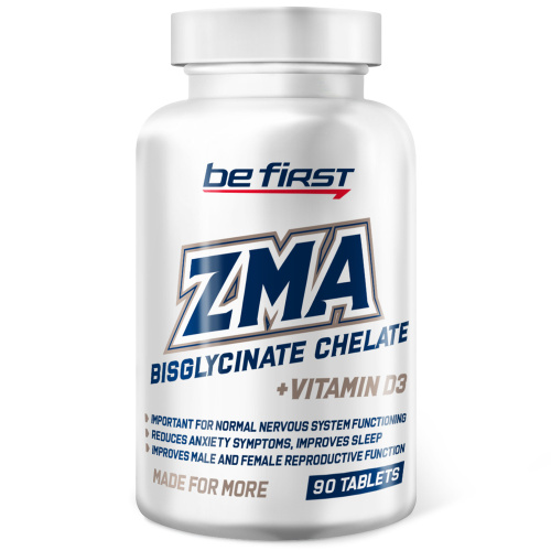 ZMA Chelate + vitamin D3 (ЗМА бисглицинат хелат + Д3) 90 таблеток (Be First)