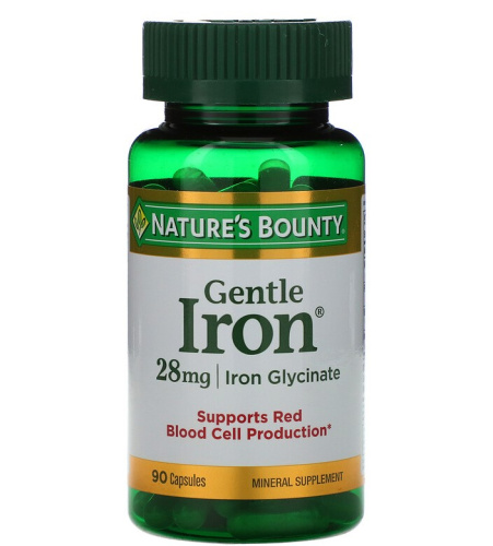 Iron (Железо мягкого действия) 28 мг 90 капсул (Nature's Bounty)