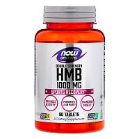 HMB 1000 мг (Гидроксиметилбутират Моногидрат) 90 таблеток (Now Foods)