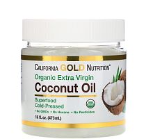 Органическое кокосовое масло первого холодного отжима 473 мл (California Gold Nutrition)