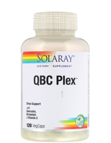 QBC Plex (Кверцетин с бромелаином и витамином C) 120 капсул (Solaray)