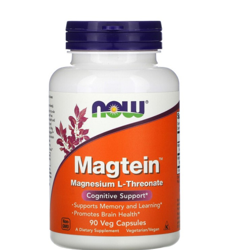 Magtein Magnesium L-Threonate (L-треонат магния) 90 вег капсул (Now Foods) фото 2