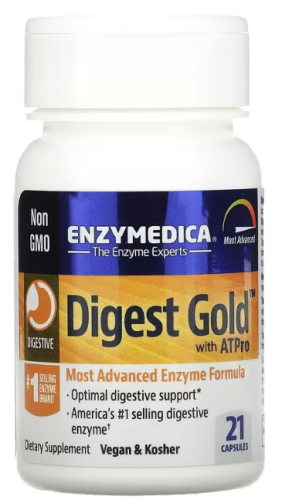 Digest Gold with ATPro (Пищеварительные ферменты) 21 капсул (Enzymedica) срок 02.2024 фото 4