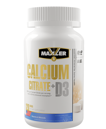 Maxler Calcium Citrate + Vitamin D3 (Цитрат кальция + витамин Д3) 120 таблеток
