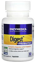 Digest + Probiotics (Пищеварительные ферменты с пробиотиками) 30 капсул (Enzymedica)