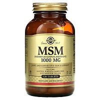 MSM 1000 мг (Метилсульфонилметан) 1000 мг 120 таблеток (Solgar)