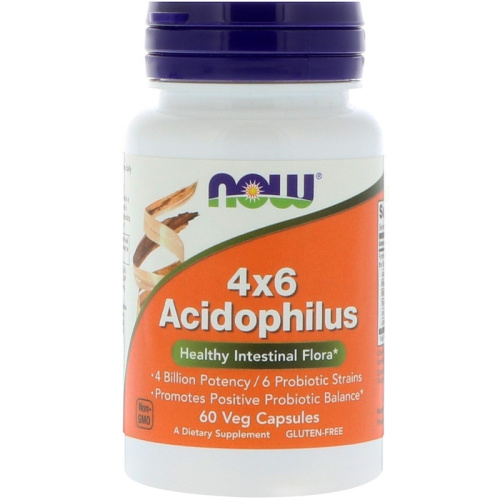 4x6 Acidophilus 60 вег капс (Now Foods)