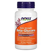 Beta-Glucans with ImmunEnhancer 250 мг (Бета-глюканы) 60 вегетарианских капсул (Now Foods)