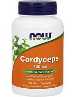 Cordyceps (Органический Кордицепс) 750 мг 90 капсул (Now Foods)