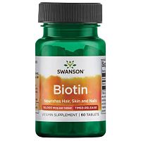 Biotin 10000 mcg TR (Биотин 10000 мкг замедленного высвобождения) 60 таблеток (Swanson)