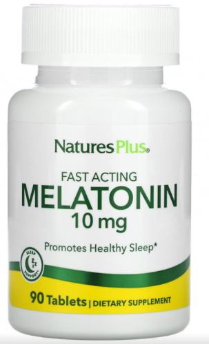 Melatonin 10 mg Fast Acting (Мелатонин 10 мг быстрого действия) 90 таблеток (NaturesPlus)