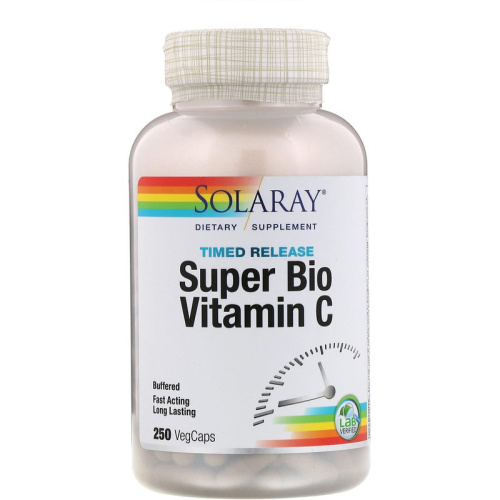 Super Bio Vitamin C 1000 mg TR (Витамин С 1000 мг медленного высвобождения) 250 вег капс (Solaray) фото 4