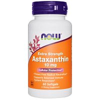 Astaxanthin 10 mg (Астаксантин 10 мг) 60 мягких капсул (Now Foods)