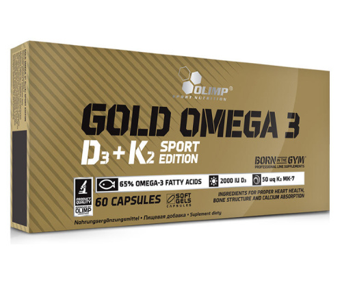 Gold Omega-3 D3+K2 Sport Edition 60 капсул (Olimp)