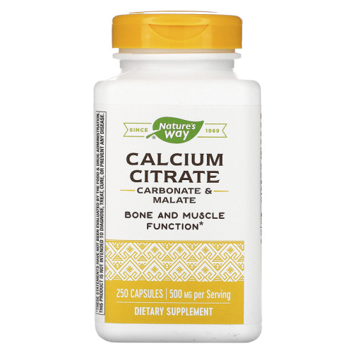 Calcium Citrate 500 mg (Цитрат кальция 500 мг) 250 капсул (Nature's Way)