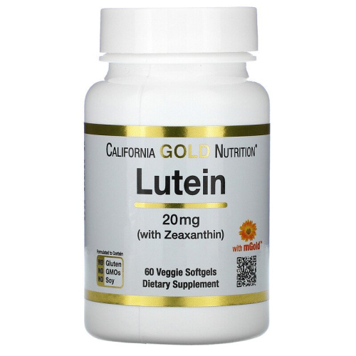 Lutein 20 мг with Zeaxanthin (Лютеин с Зеаксантином) 60 капс (California Gold Nutrition)