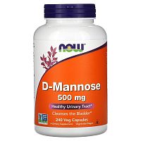 D-Mannose 500 мг 240 капсул (Now Foods)