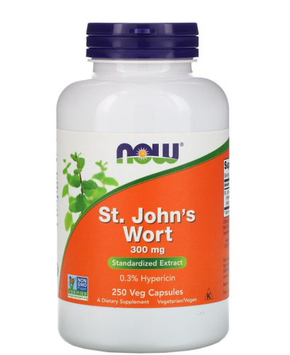 St. John's Wort 300 мг (Зверобой) 250 вег капсул (Now Foods)