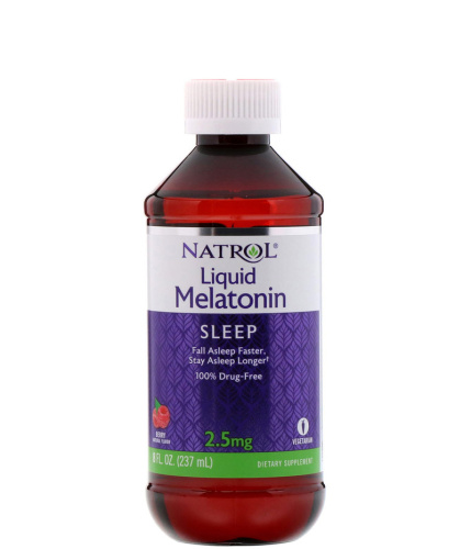 Жидкий мелатонин натуральный ягодный вкус 2,5 мг 237 мл (Natrol)